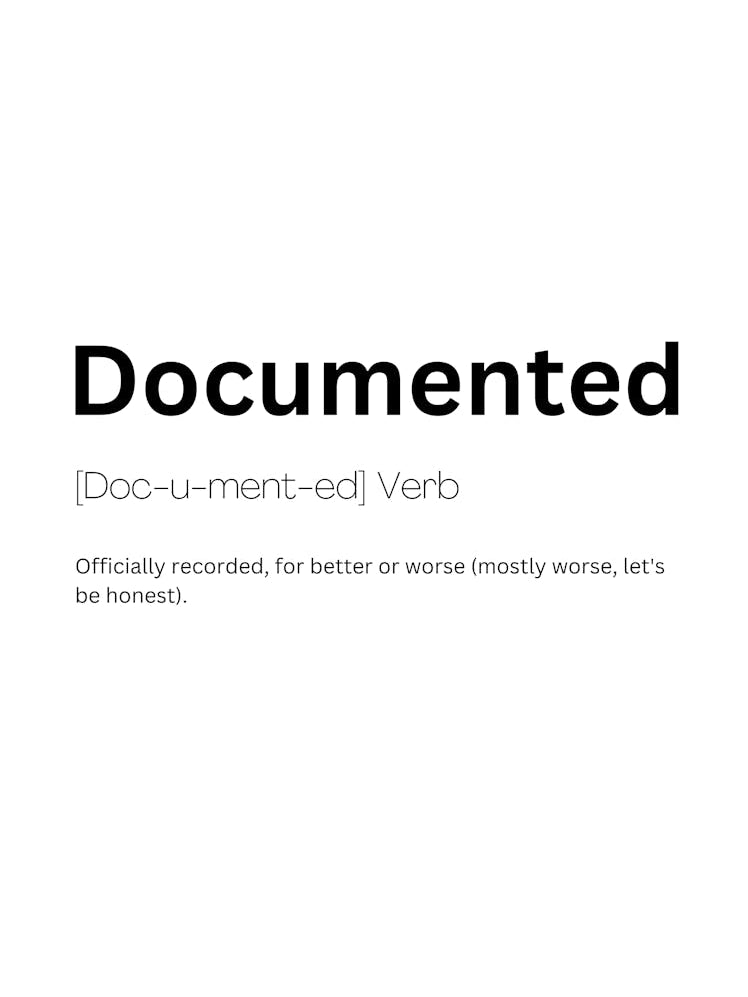 Documented Definition Meaning 1
