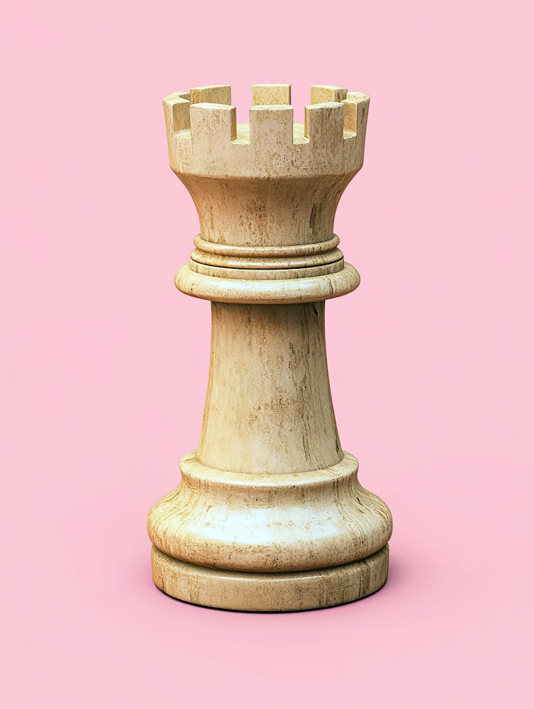 Chess Piece On Pink Background