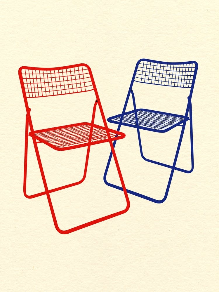 Ted Net Chair Red Blue