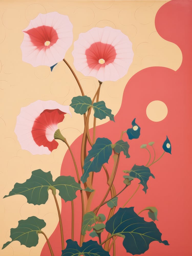 Morning Glories Flower Big Bold Illustration 3