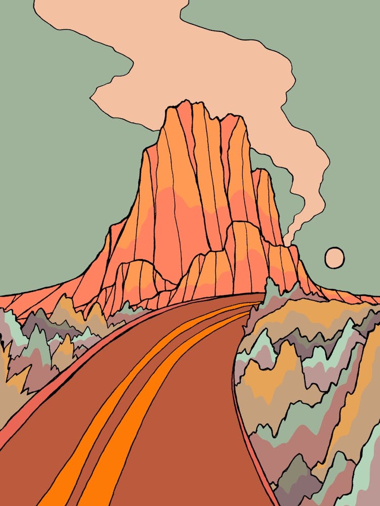 Road Past The Mountain