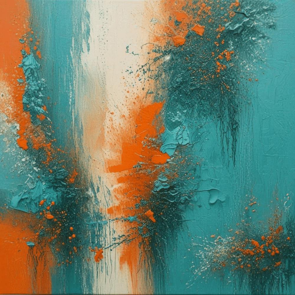 Teal & Orange Abstract 1