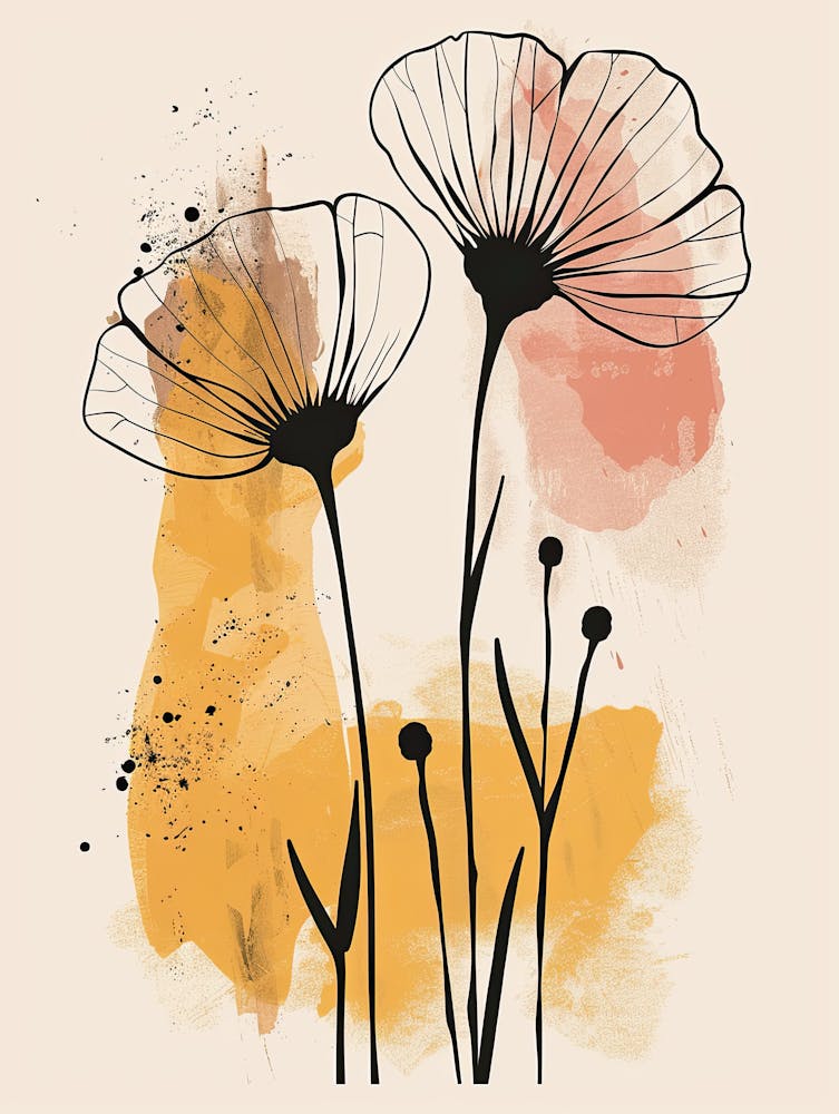 Poppies Boho Minimalist Style 4