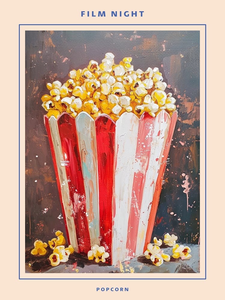 Kitsch Popcorn Brushstrokes 3 Poster