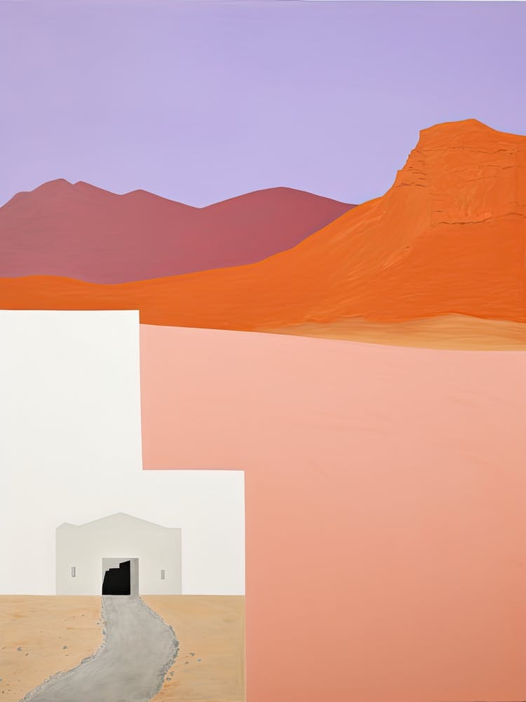Dasht E Lut   Iran, Contemporary Abstract Illustration 4