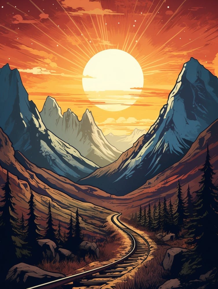 Long Range Traverse Canada 2 Vintage Reiseillustration