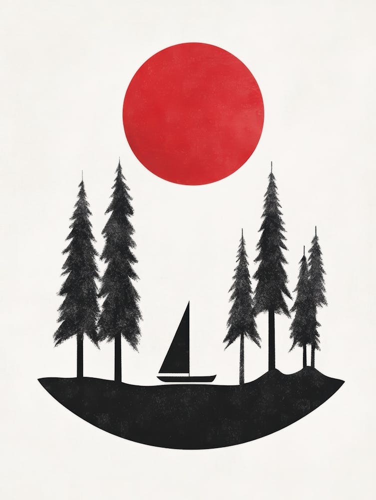 Sailboat In The Forest