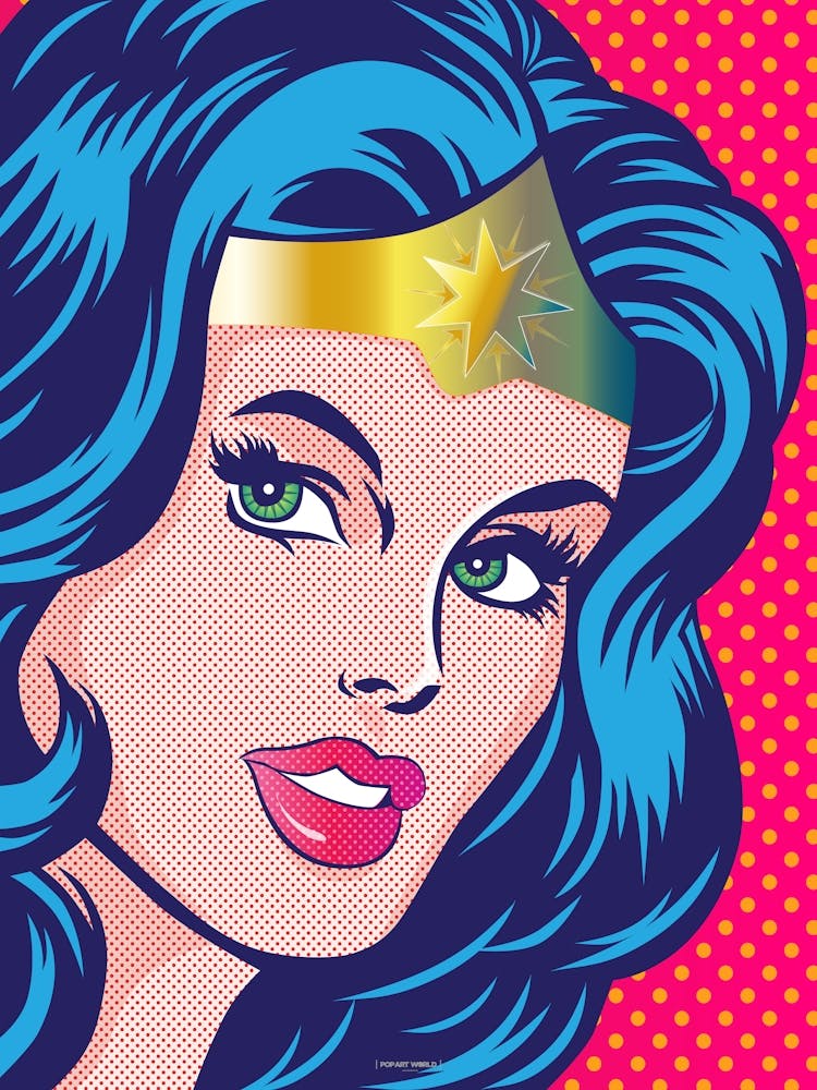 Wonder Close up | Comic Art Digital | Pop Art World 2025
