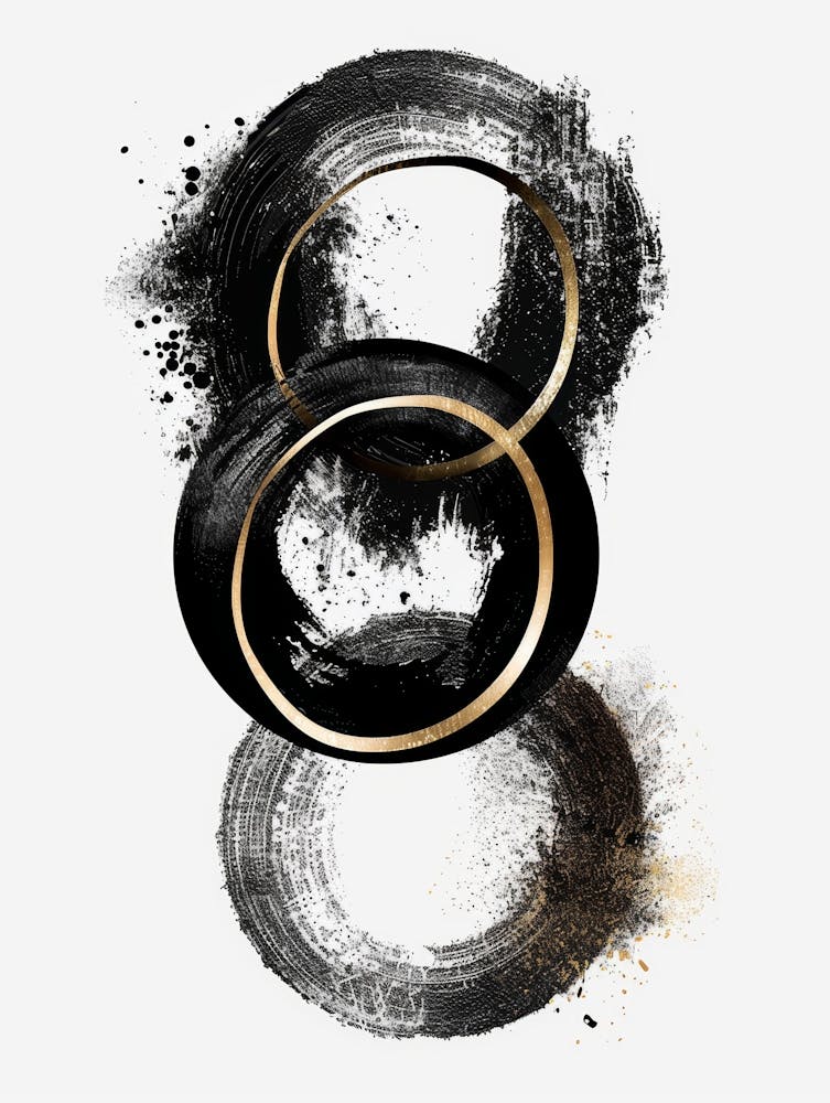 Black And Gold Abstract Painting 41