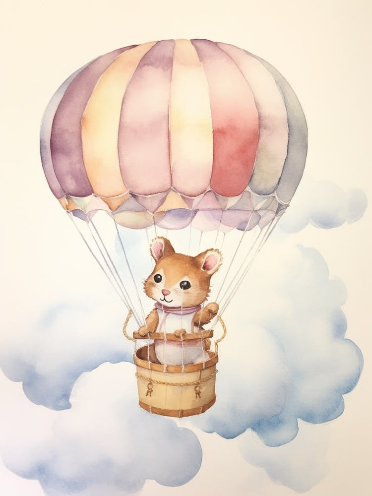 Baby Mouse 1 In A Hot Air Balloon