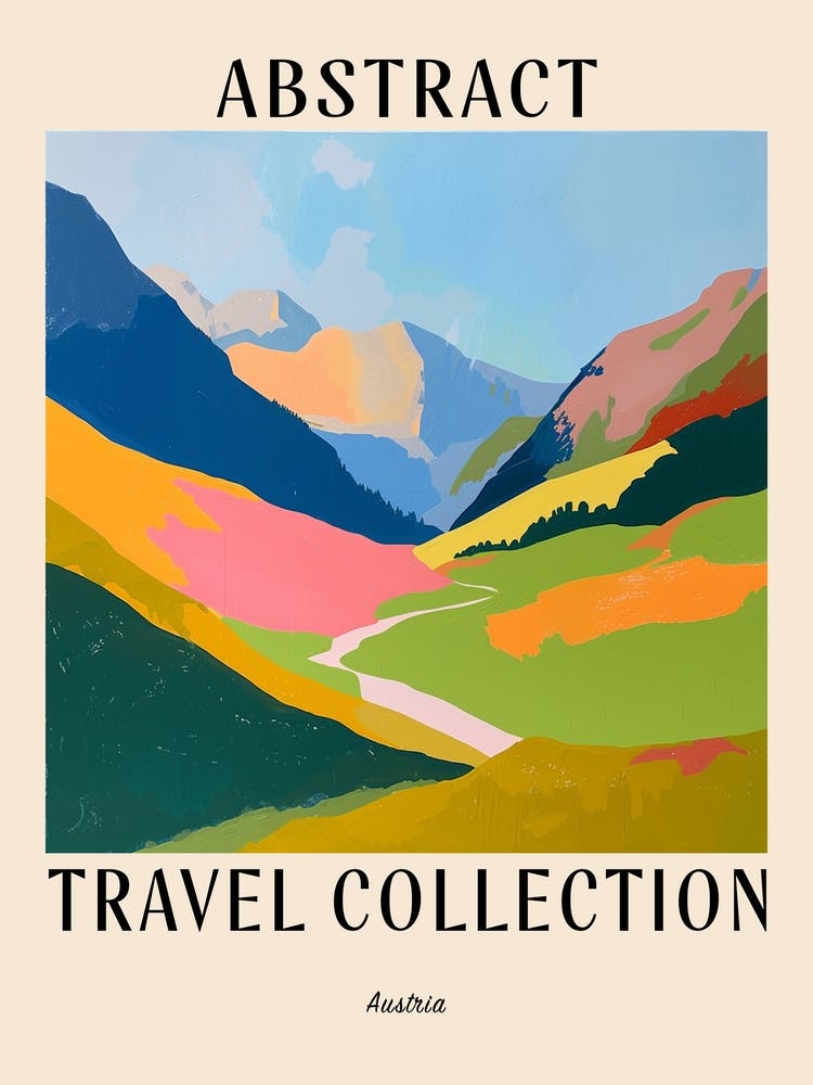 Abstract Travel Collection Poster Austria 1