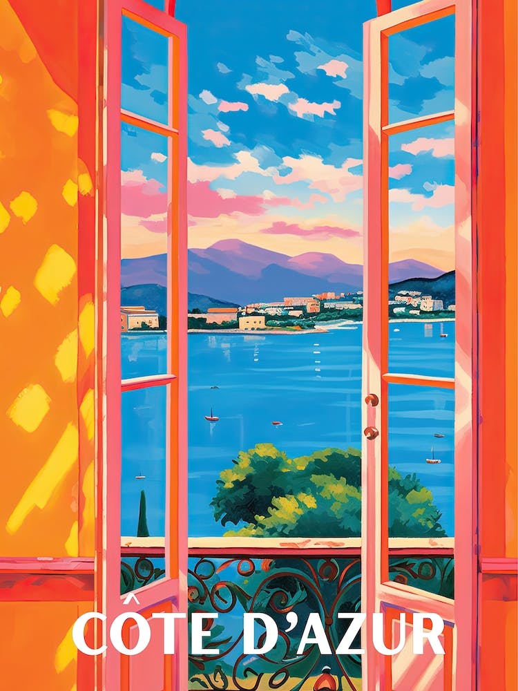 Cote D Azur Window Travel Poster 4
