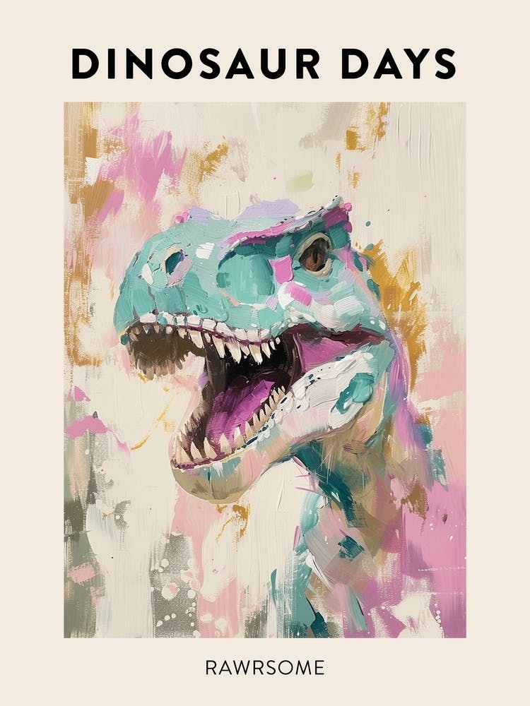 Rawrsome Dinosaur Poster