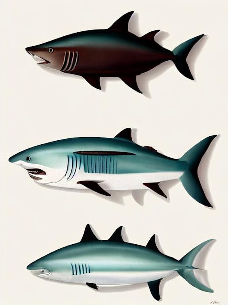 Bonnethead Shark Vintage Poster