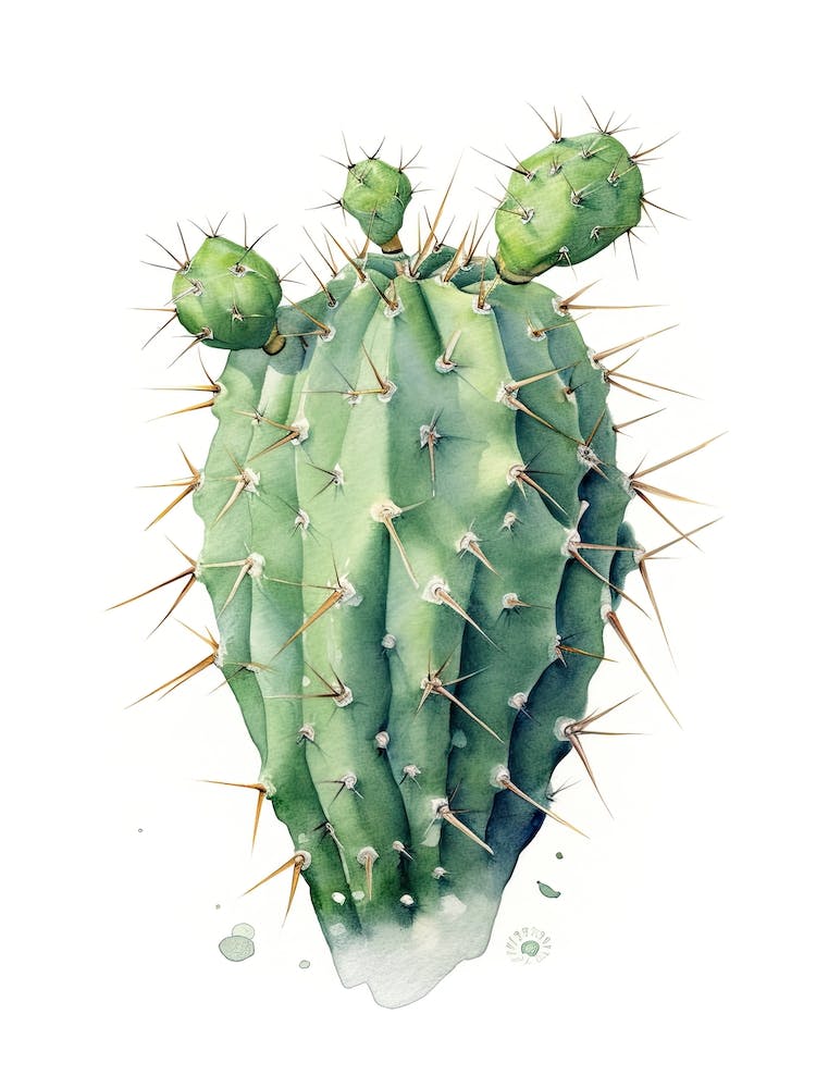 Carnegiea Gigantea Subulata Cactus Watercolour Drawing 4