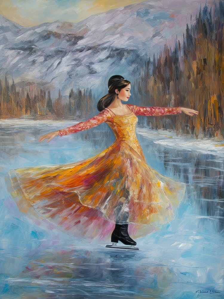 Figure Skating In The Style Of Monet2