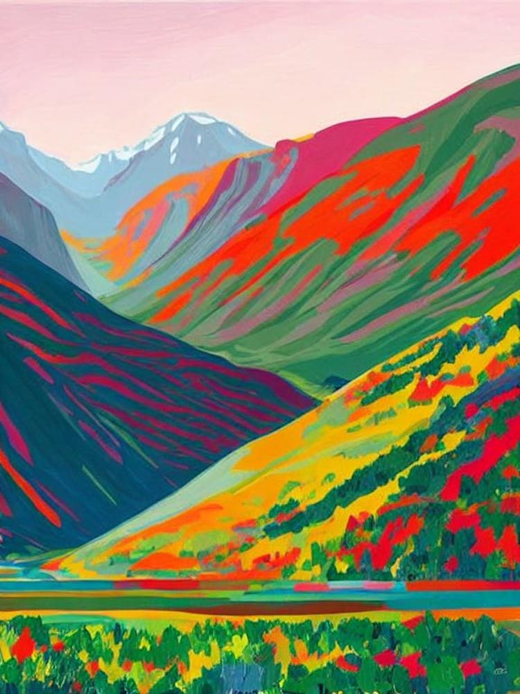 Jostedalsbreen National Park Norway Abstract Colourful
