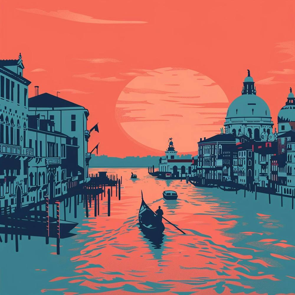 A Venice With Grand Canal Minimal Illustration 1720474812 4