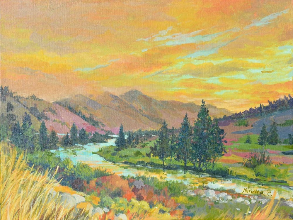 Sunset In The Mountains