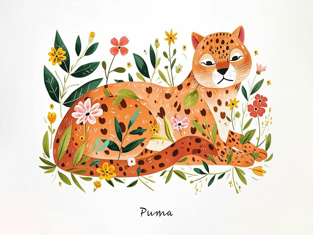 Little Floral Puma 2 Poster
