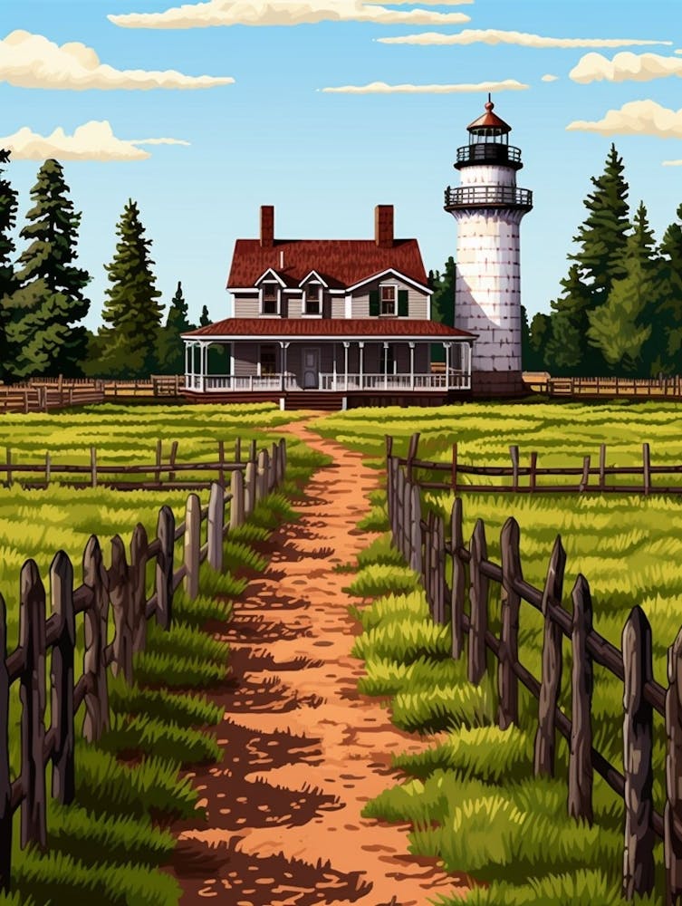 Fort Vancouver National Historic Site Fauvism Illustration 2