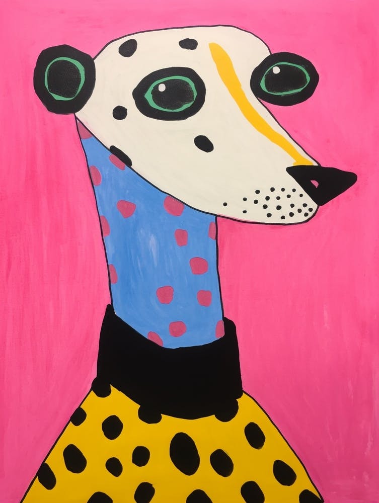 Pink Polka Dot Ferret