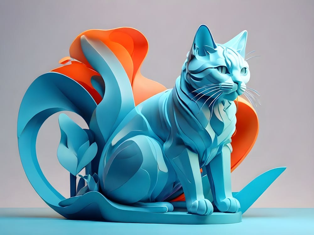3d Cat Sculpture