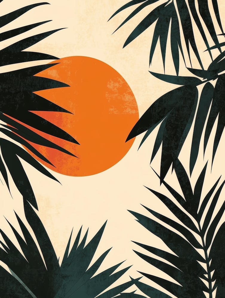 Palm Leaves And Sun 2