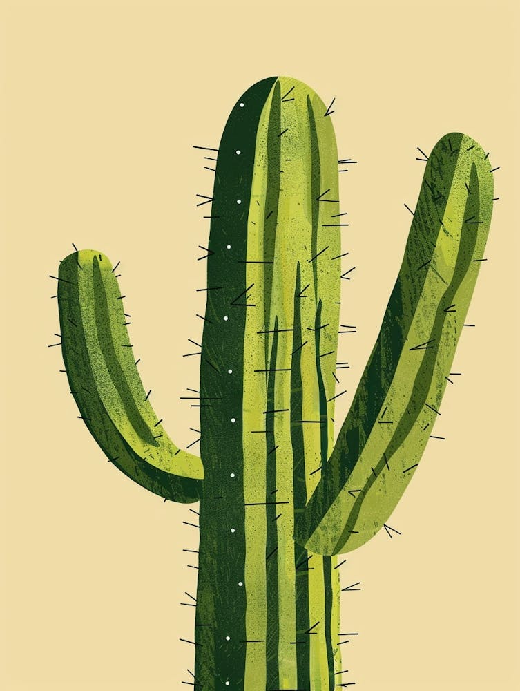 Parodia Cactus Minimalistische Abstrakte Illustration 2