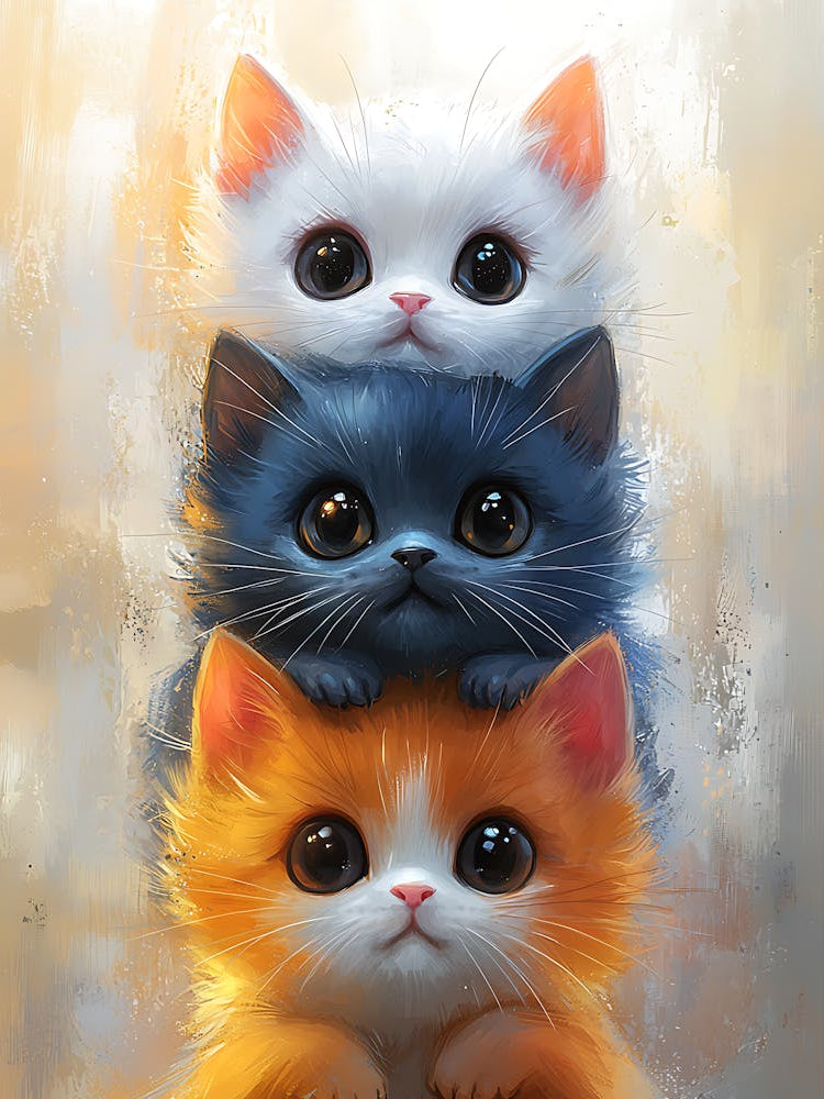 Cute Cats Stacked Together 13