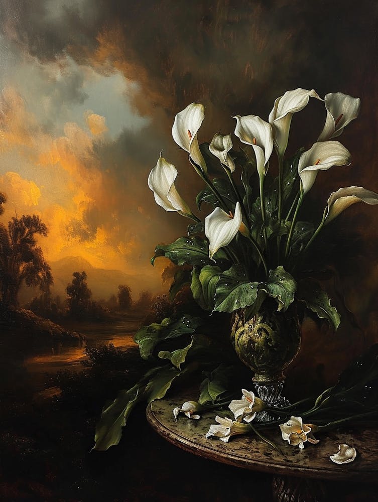 Baroque Floral Still Life Calla Lily 2