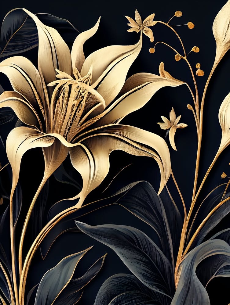 Elegant Black and Gold Vintage 1