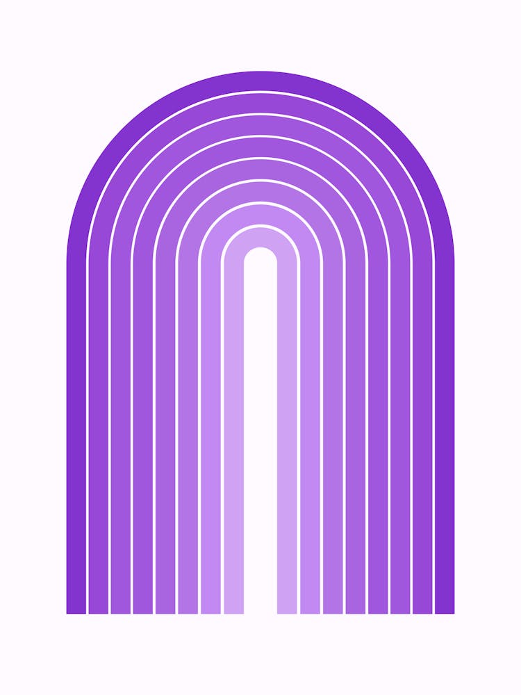 Purple tone boho mid century modern arch