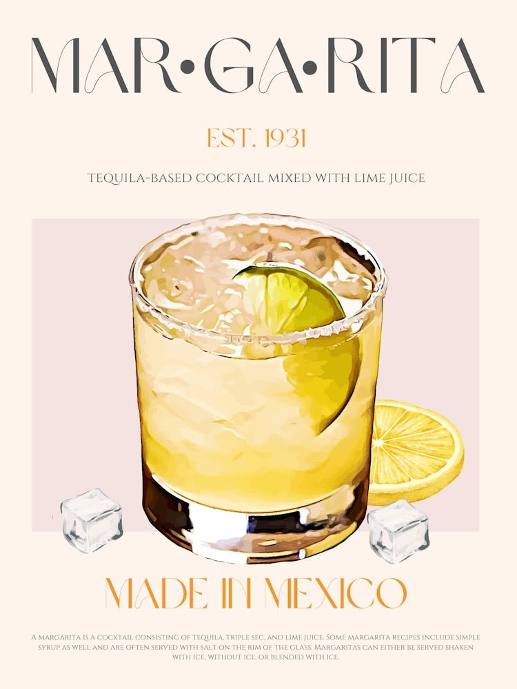 Margarita Cocktail - Style Mid-Century