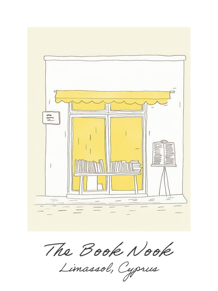 Limassol, Cyprus The Book Nook Pastel Colours 2 Poster