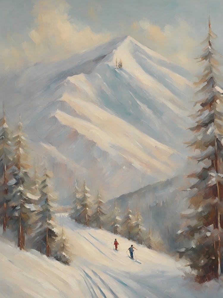 Skiers In The Snow
