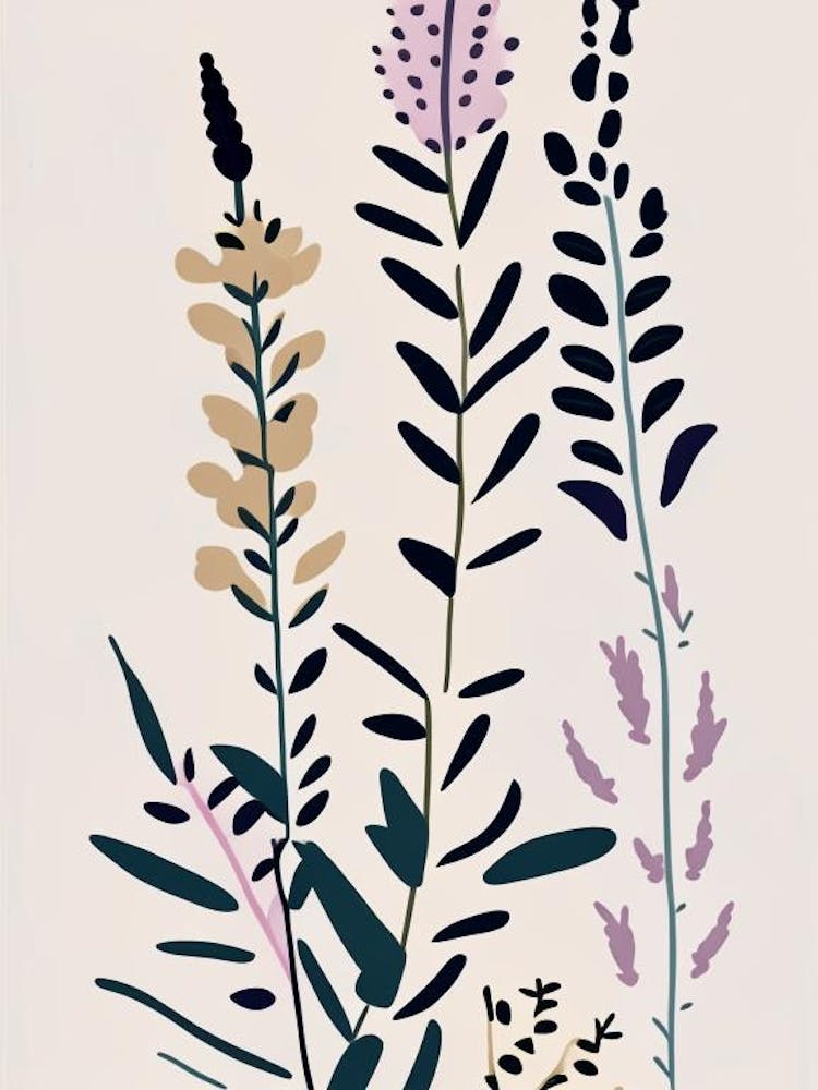 Obedient Plant Wildflower Modern Muted Colours