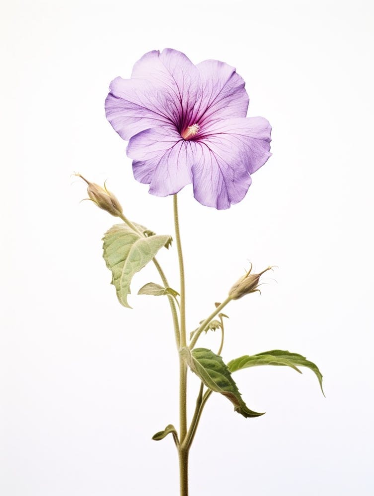 Pressed Wildflower Botanical Art Wild Petunia 2