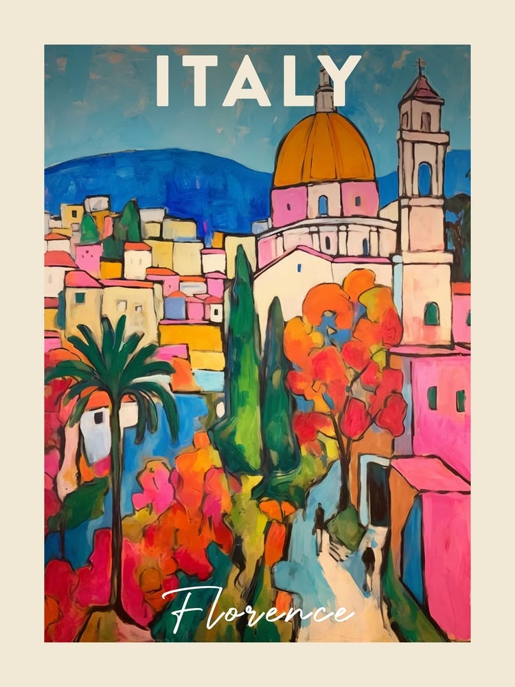 Florence Italy 2 Fauvist Painting  Travel Poster