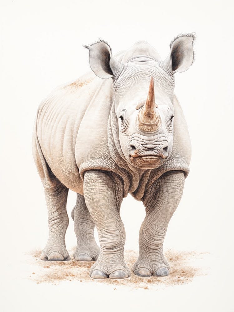 Illustration Détaillée D'un Rhino