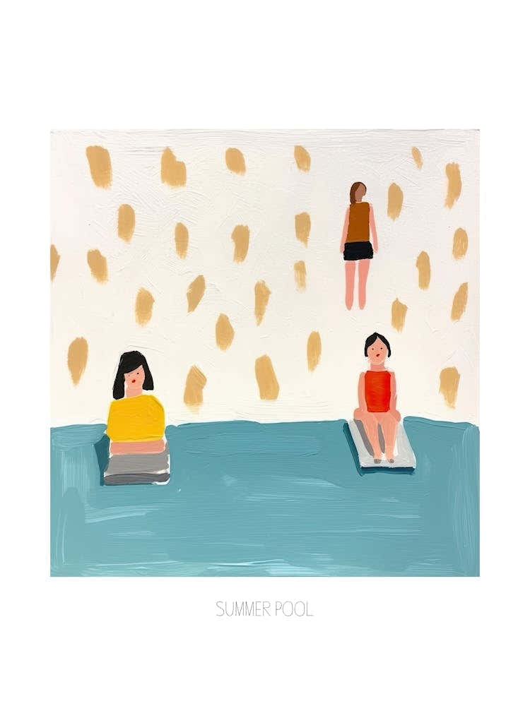 Summer Pool Illustration