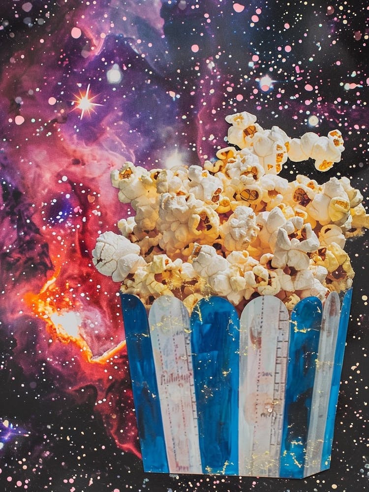 Galaxie-Popcorn Collage