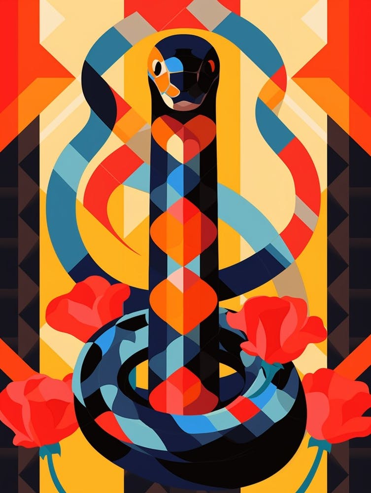 Snake Geometric Abstract 1