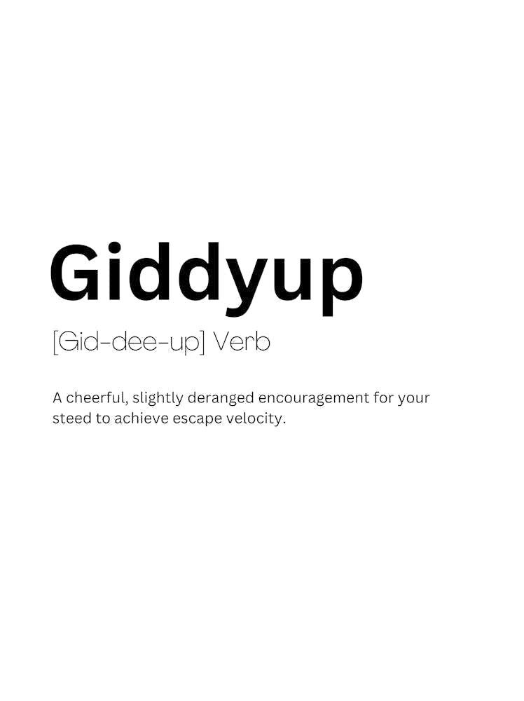 Giddyup Definition Meaning