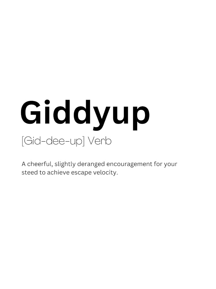 Giddyup Definition Meaning
