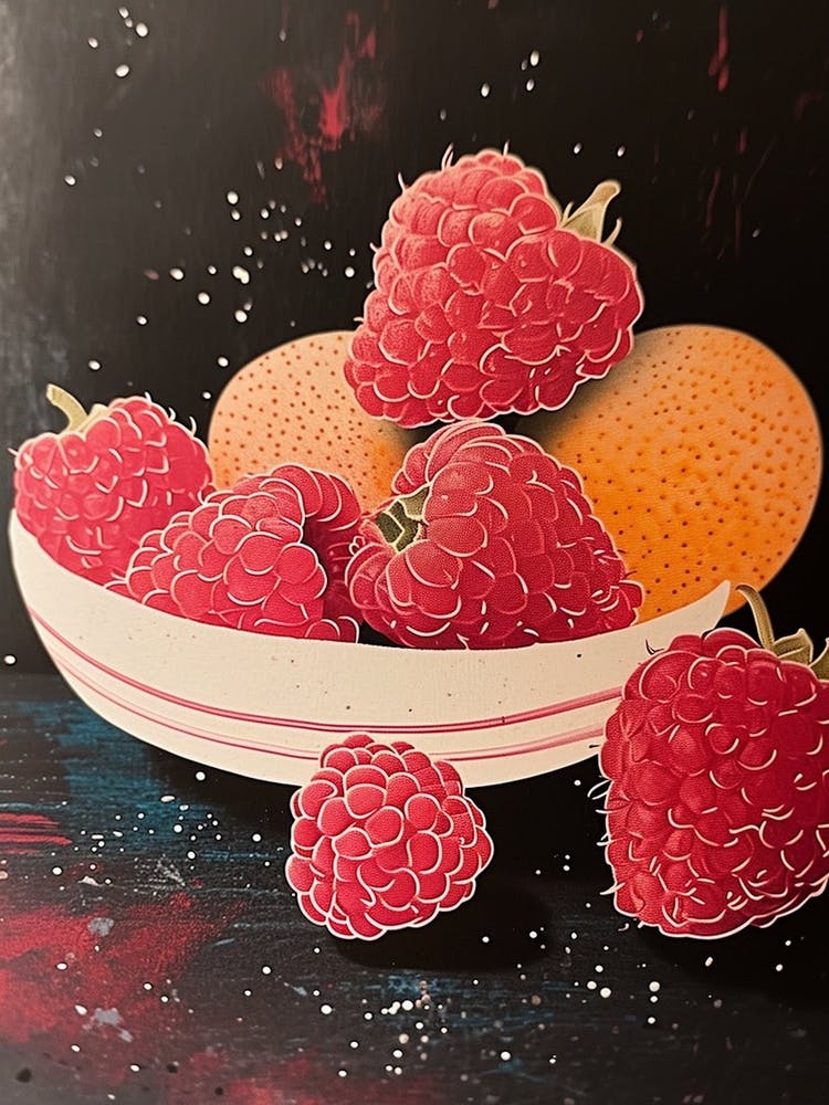 Abstract Rasperries Art Deco