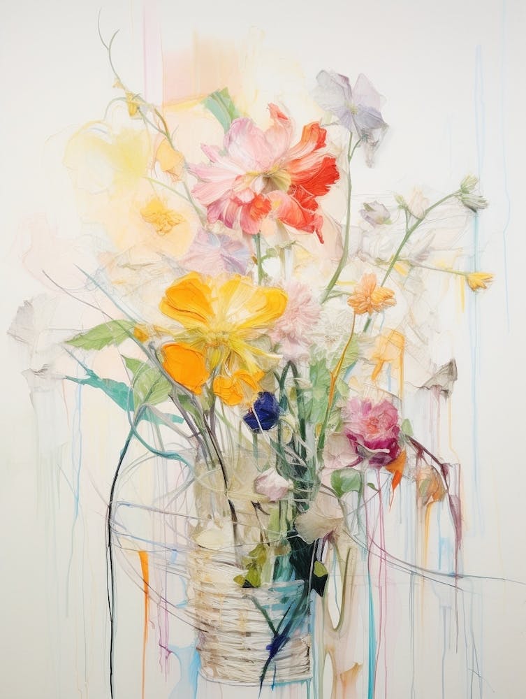 Abstract Flower Painting Everlasting Flower 1