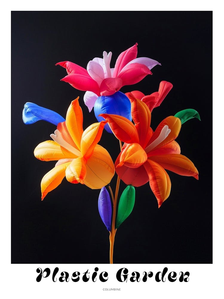 Bright Inflatable Flowers Poster Columbine 2