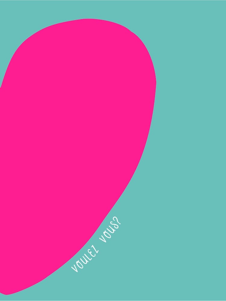 Voulez vous - heart pink/green