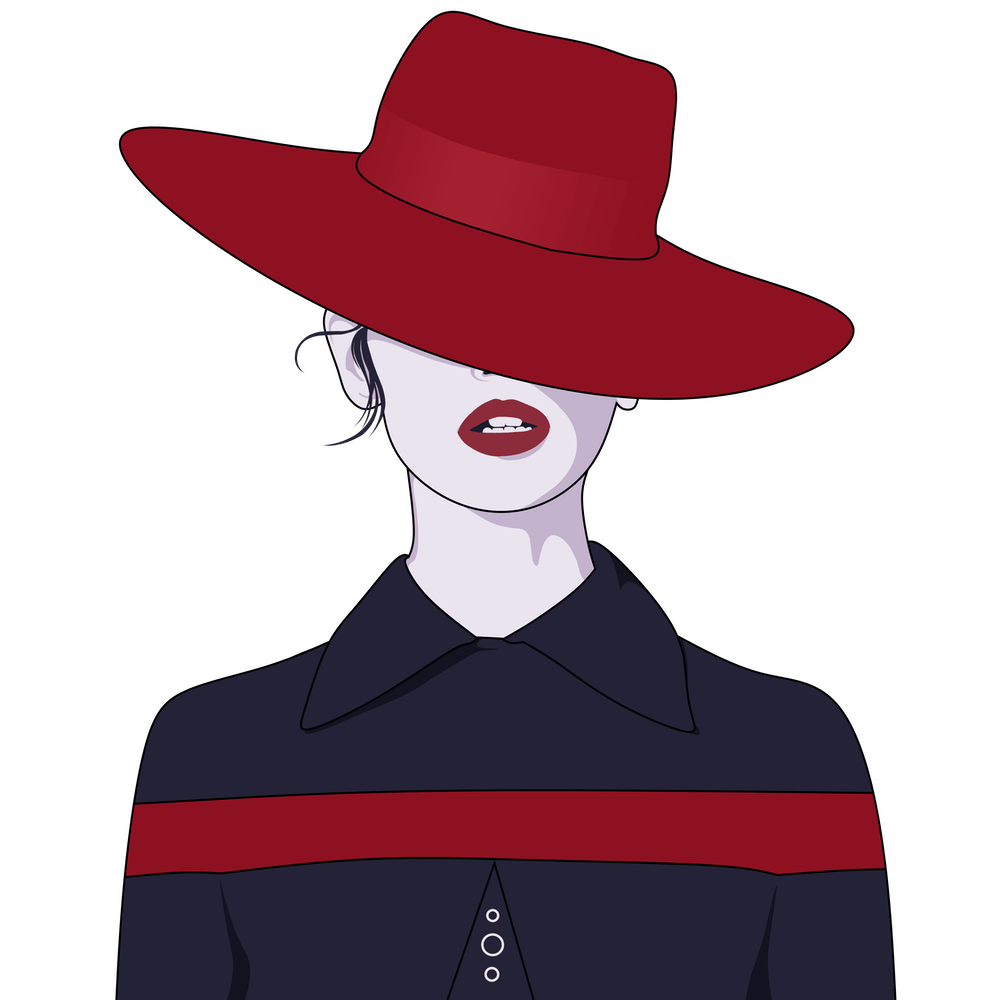 Woman In A Red Hat